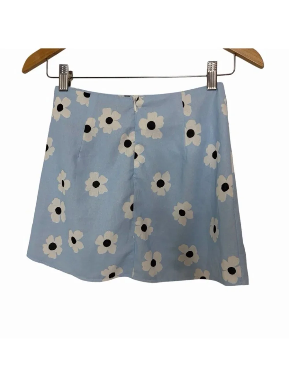 Princess Polly blue daisy floral mini skirt size 2